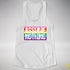 Assume Nothing Gilbert Baker Original LGBTQ Gay Pride Flag Racerback - White
